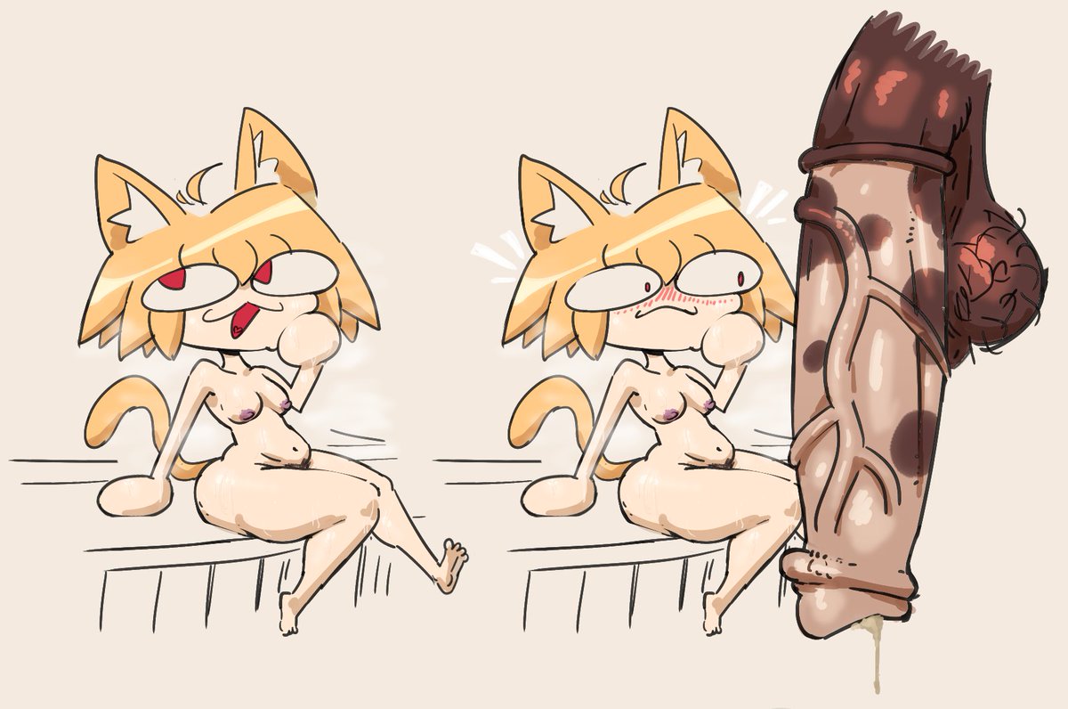 algob4v, bav, big penis, breasts, breasts out, dripping cum, hairy, hairy balls, horsecock, massive penis, neco-arc, penis, tsukihime, type-moon, veiny penis