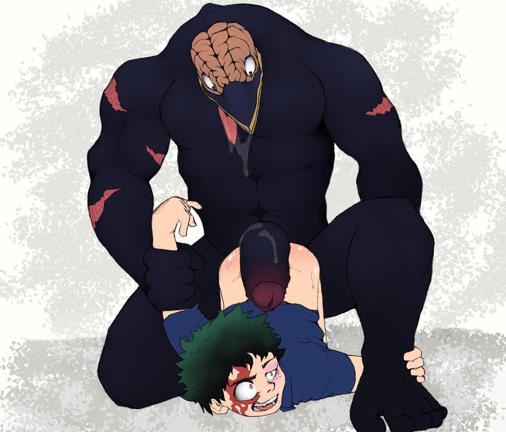 anthro avian blood duo gay human human_on_anthro humanoid_penis imminent_rape interspecies izuku_midoriya male male_only mammal monster monster_on_male my_hero_academia nomu penis scruffyboy1 usj_nomu yaoi