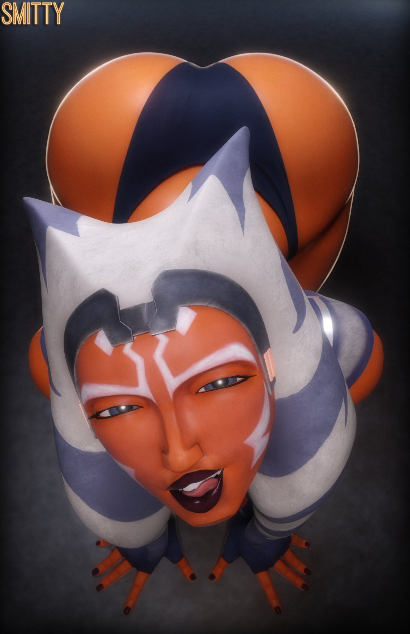 ahsoka tano, alien, alien girl, bedroom eyes, clone wars, orange skin, smitty34, star wars, tagme, togruta