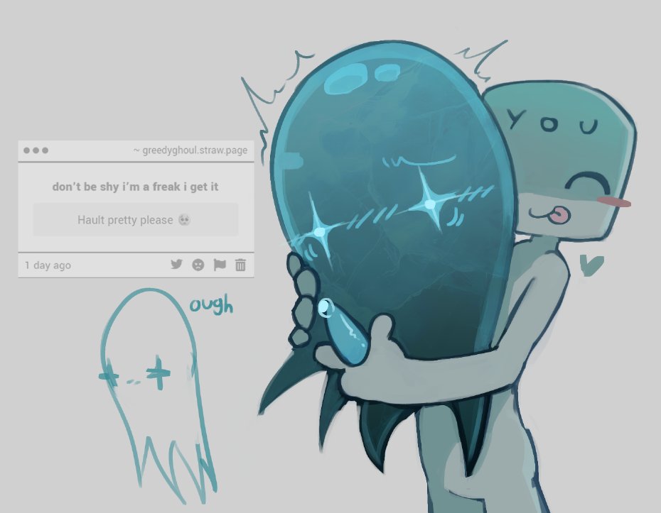 1boy, ambiguous gender, anon, blue body, blush, doors (roblox), from behind, ghost, gray skin, greedyghoul, grey skin, halt (doors), handjob, handjob from behind, human, interspecies, penis, precum, request, roblox, roblox game, self upload, strawpage request, tagme, tapering penis, unusual genitalia