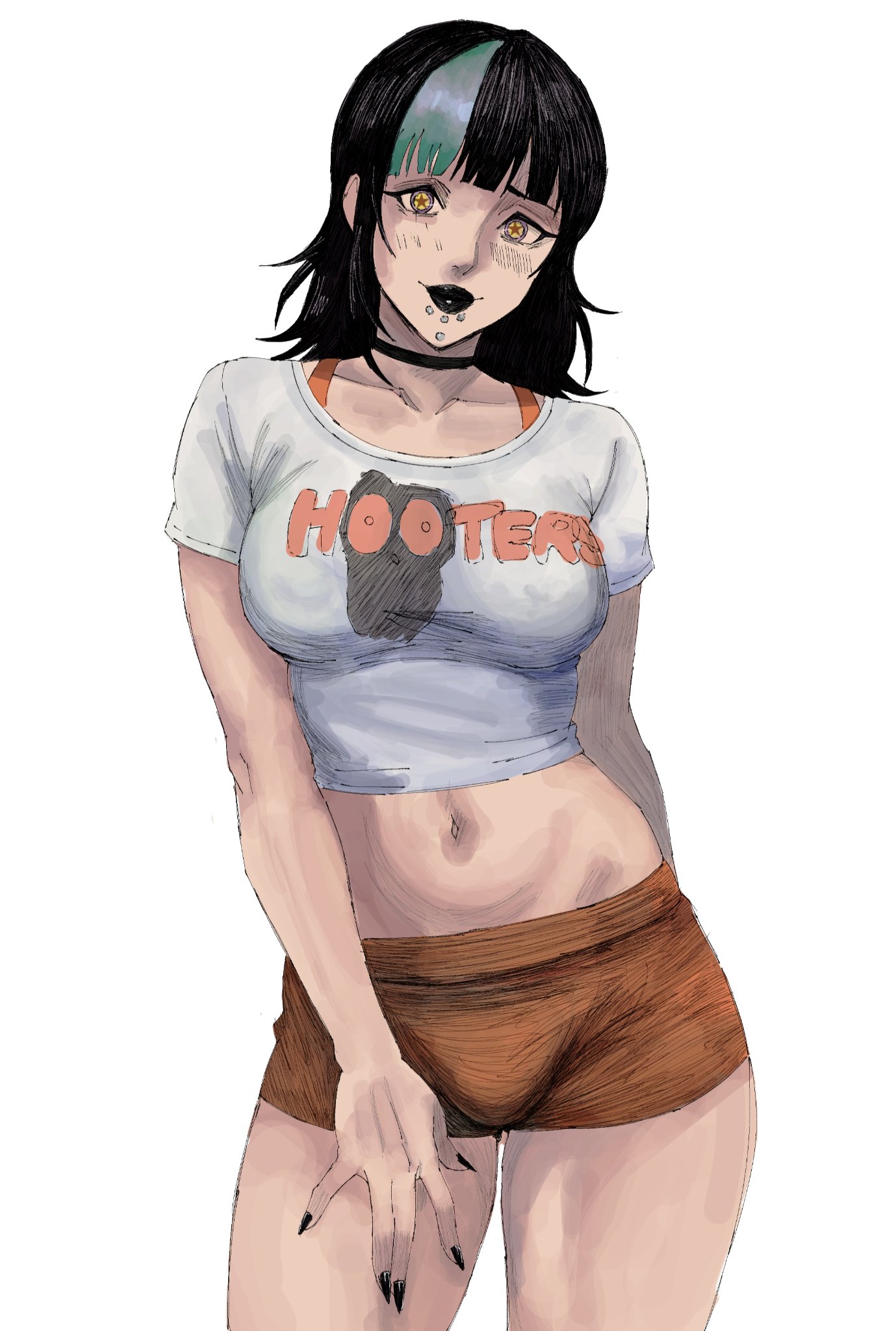 aged up, bulge, hex mamaniac, hooters, hoshi kirara, jujutsu kaisen