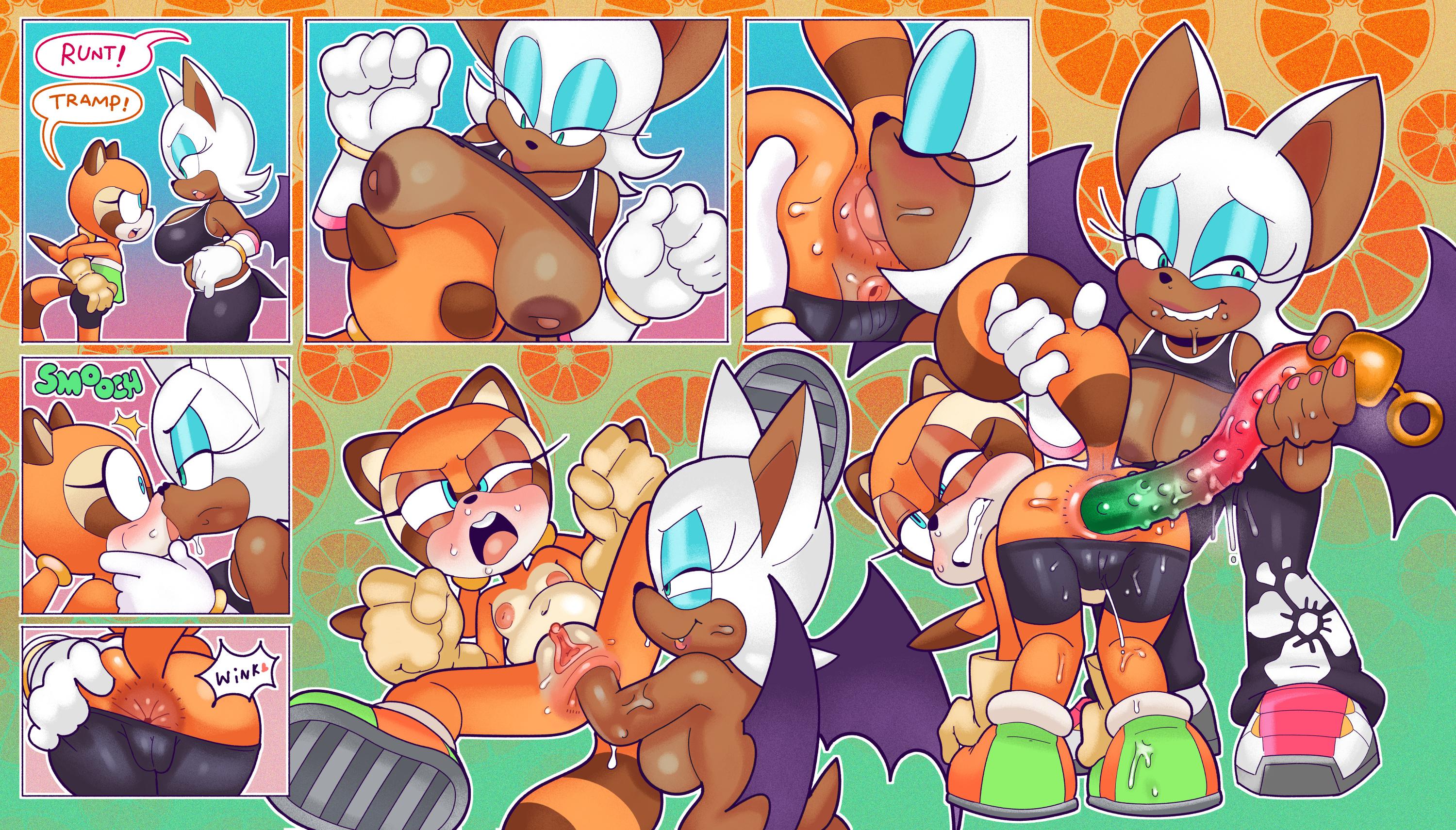 anal, anal fisting, anthro, anthro on anthro, anus, dogma, dogmalord, fisting, fisting ass, kissing, marine the raccoon, rouge the bat, sega, sex, sex toy, sonic (series), sonic the hedgehog (series), tagme