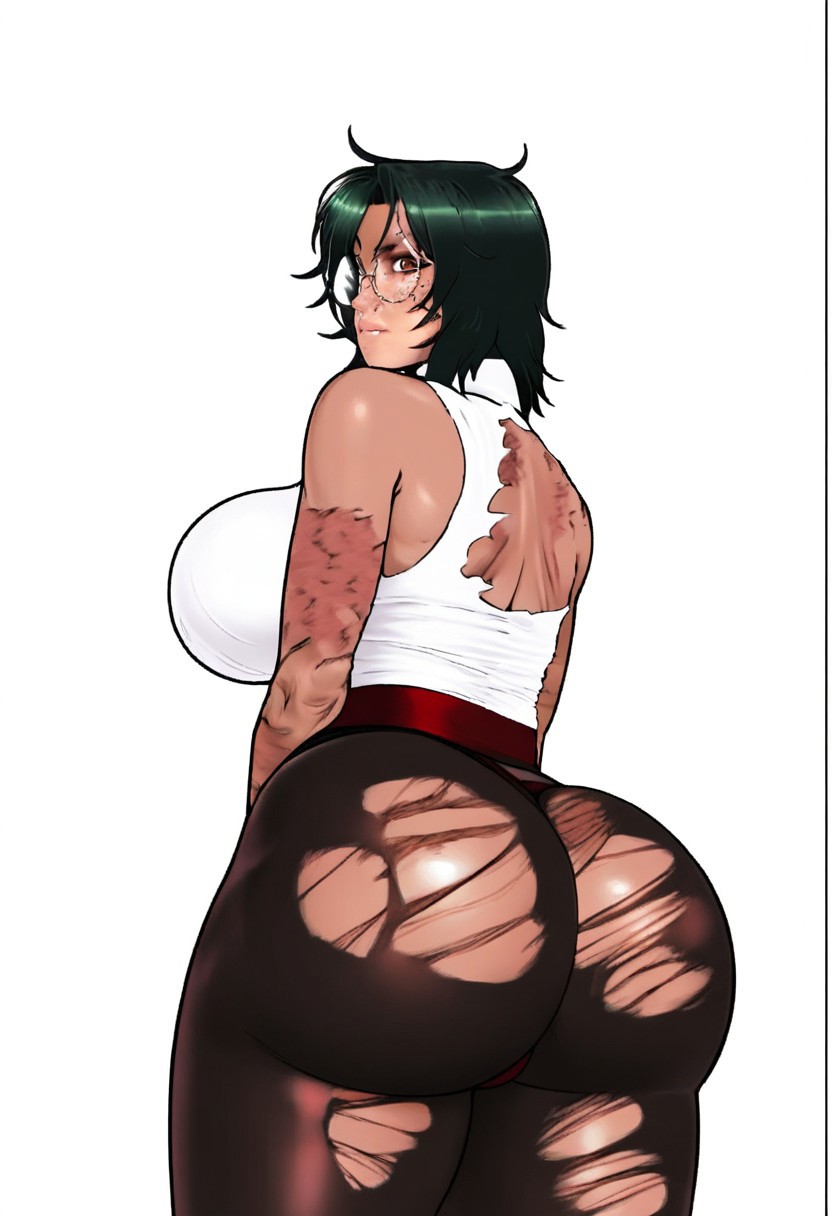 1girls ai_generated ass_focus bending_ove big_ass big_butt bottom_heavy bunanza_ cowboy_shot huge_ass in jujutsu_kaisen muscular_female solo_focus tagme thick_thighs underwear viewed_from_behind zenin_maki