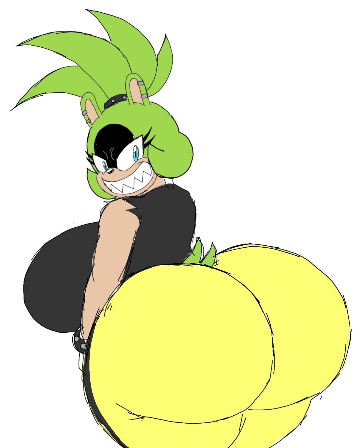 1girls, ass, big ass, big breasts, big butt, breasts, bubble ass, bubble butt, fat, female, female only, fully clothed, huge ass, huge butt, massive ass, momiji (artist), sega, solo, solo female, sonic (series), sonic the hedgehog (comics), sonic the hedgehog (idw), sonic the hedgehog (series), surge the tenrec