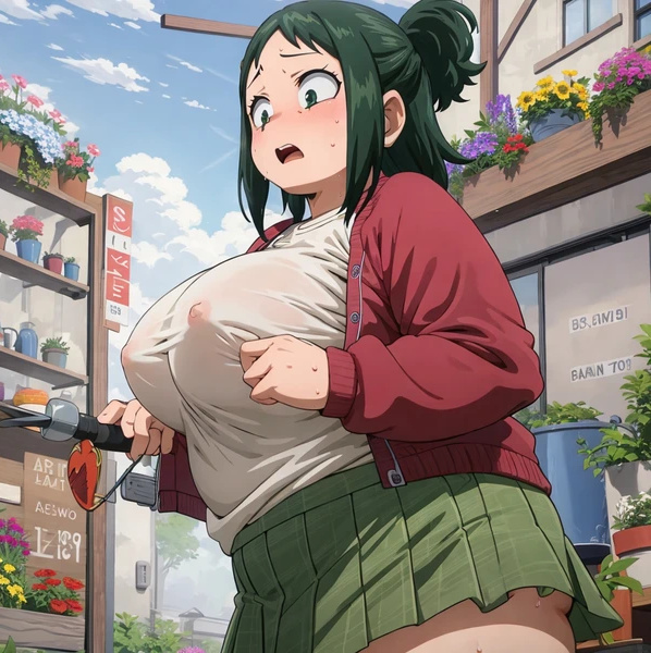 1girls, ai generated, big breasts, boku no hero academia, breasts, chubby female, female, female focus, female only, green eyes, green hair, human, human only, inko midoriya, massive breasts, mature female, milf, my hero academia, nipples visible through clothing, shounen jump, skirt, solo female, stable diffusion