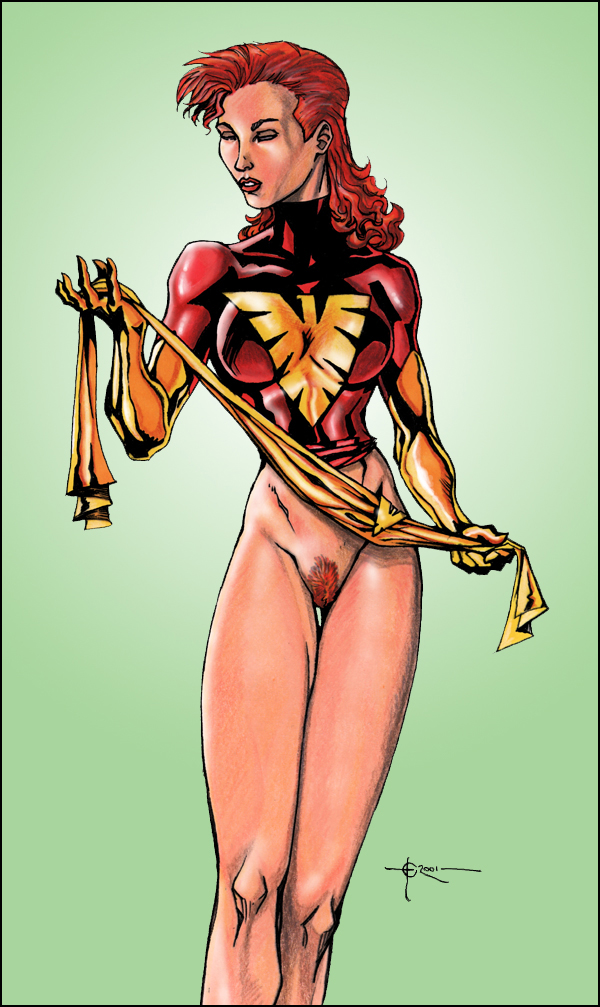 1girls 2001 dark_phoenix female female_only marvel marvel_comics phoenix_(x-men) rachel_summers solo straight_hair tcatt x-men