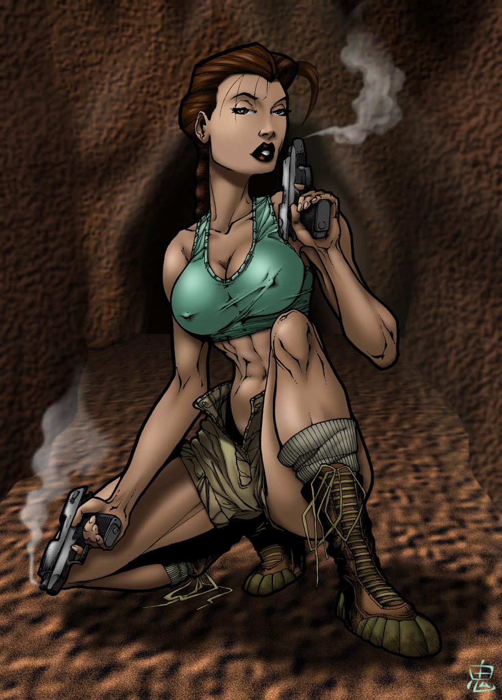 creecher female female_only human lara_croft lara_croft_(classic) solo tagme tomb_raider