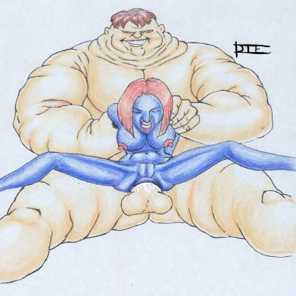 anal anal_penetration anal_sex blob blob_(x-men) die fat fat_male fat_man female forced fred_dukes male marvel marvel_comics morbidly_obese morbidly_obese_male mutant_(marvel) mystique obese obese_male rape raven_darkholme size_difference straight straight_hair tagme x-men