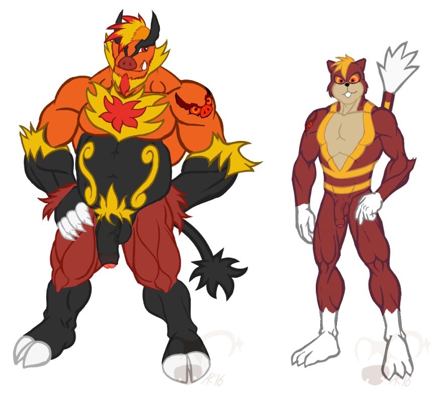 2016 2boys abs anso/rez anthro anthrofied athletic bara barazoku beard biceps big_muscles big_penis boar body_hair brown_fur claws deltoids emboar facial_hair feet flaccid foreskin front_view fur furry hair hamstrings hand_on_hips humanoid_penis male male_only mammal mohawk musclegut muscular muscular_male nintendo no_nipples nude orange_fur pecs penis pokemon pokemon_bw pokemorph porcine pubes red_eyes red_sclera smile standing tail tattoo testicles text thick_penis thick_thighs triceps tusks uncut veins veiny_penis video_games watchog white_background white_fur yellow_fur