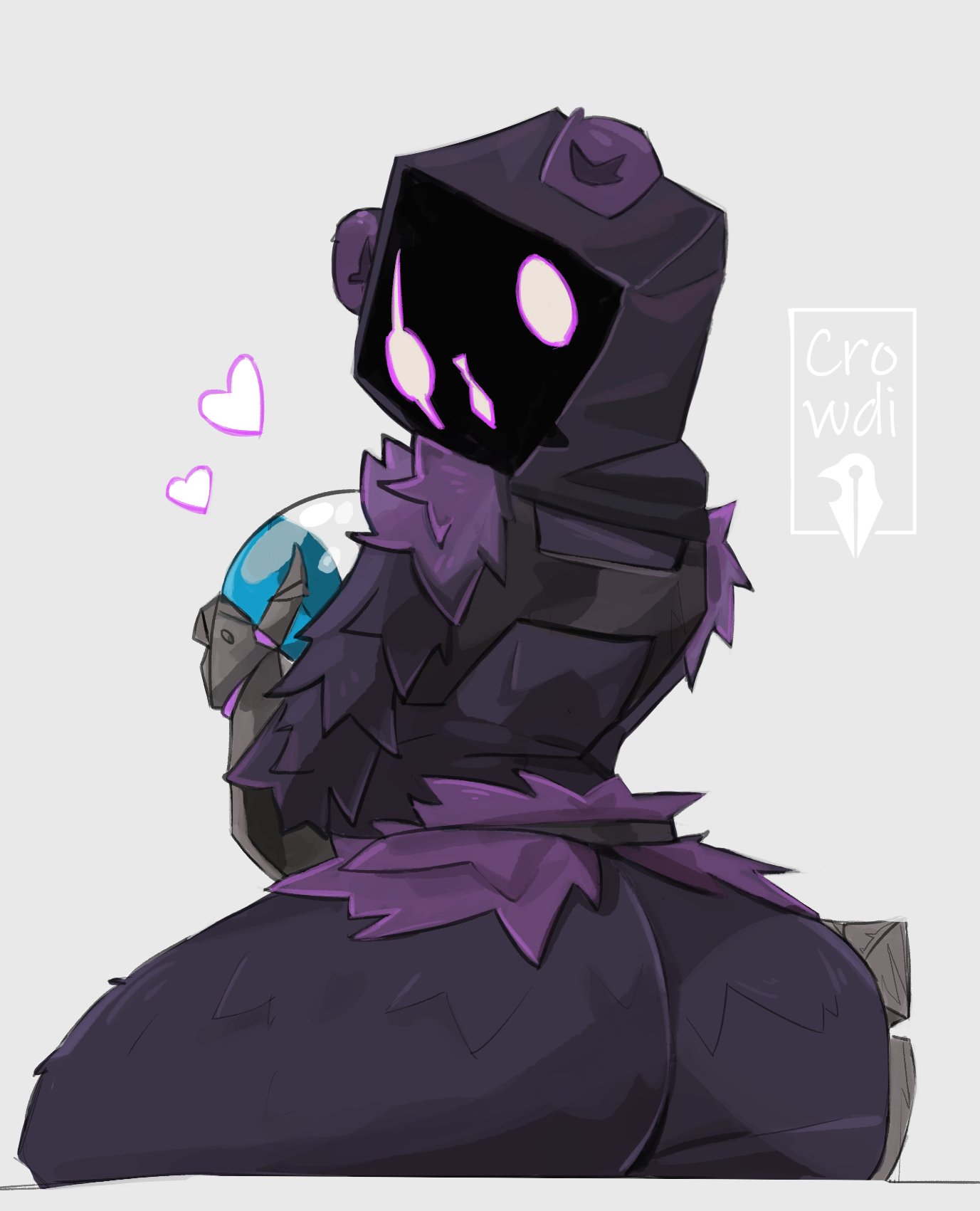 anthro, ass, big ass, bubble ass, bubble butt, crowsputin, female, huge ass, mask, raven team leader, thick thighs, wide hips