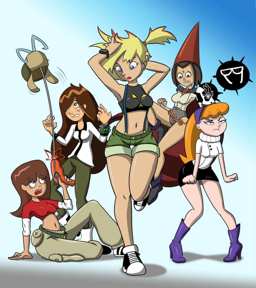 5girls ben_10 ben_tennyson cartoon_network crossover dc dexter dexter's_laboratory disney disney_channel disney_xd female female_ben female_only foster's_home_for_imaginary_friends fusion gender_transformation genderswap_(mtf) gravity_falls hanna-barbera high_heel_boots human hydroem implied_transformation jenny_test johnny_test johnny_test_(series) kim_possible kimberly_ann_possible leotard mac_(fhfif) midriff misty_(pokemon) mtf_transformation multiple_girls navel nickelodeon over_the_garden_wall post_transformation raven_(dc) rule_63 superheroine tagme the_fairly_oddparents thick_thighs transformation trixie_tang wendy_corduroy wide_hips wirt_(otgw)