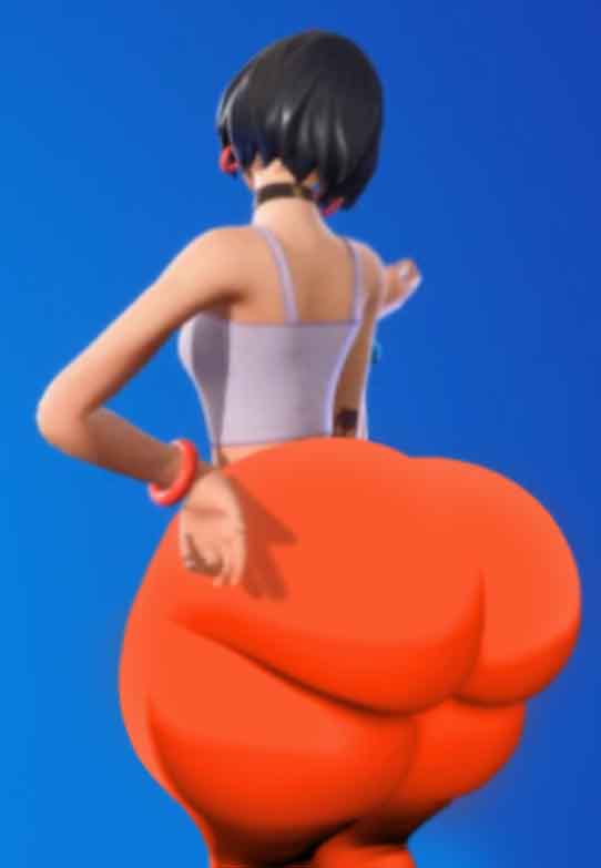 1girl 1girls 2024 2024s ass ass_body back_view big_ass big_butt black_choker black_hair blue_background bubble_ass bubble_butt butt butt_body choker dat_ass dat_butt ear_piercing earring earrings edit edited epic_games evie_(fortnite) fat_ass fat_butt female female_focus female_only fortnite fortnite:_battle_royale hair huge_ass huge_butt hyper_ass hyper_butt low_res orange_pants pants piercing screencap screenshot screenshot_edit sinkcandycentral tagme topwear white_clothing white_shirt white_topwear