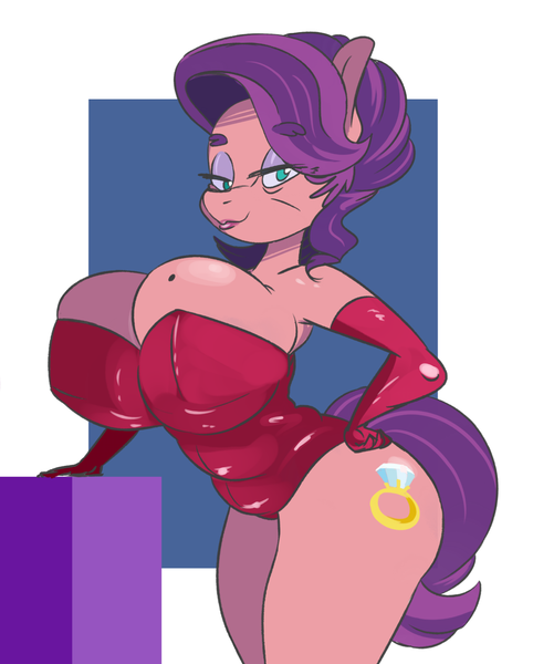 1girls 1milf anthro ass ass big_ass big_breasts big_butt breasts bunnysuit cleavage cutie_mark equine female female_anthro female_focus female_only friendship_is_magic gloves hasbro huge_breasts leotard mare mature mature_female milf mother my_little_pony sideass smile smiling smutbooru solo solo_female spoiled_rich_(mlp) wrinkles