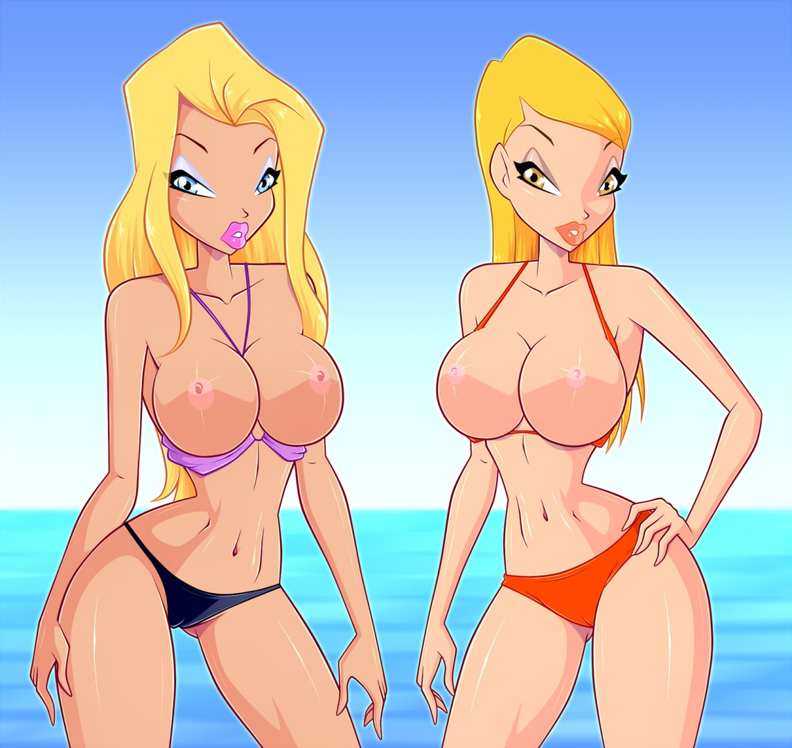 2girls alfea_fairy amber_eyes areola areolae bare_shoulders belly big_breasts bikini bimbo blonde blonde_hair blue_eyes breasts busty cameltoe cleavage erect_nipples exposed_breasts eyeshadow female female_only hand_on_hip hips hourglass_figure kelli_(winx_club) large_breasts legs lips lipstick long_hair looking_at_viewer makeup mascara multiple_girls navel nipples rainbow_(animation_studio) stella_(winx_club) swimsuit teeth thighs thin_waist voluptuous wasp_waist winx_club yellow_eyes zfive