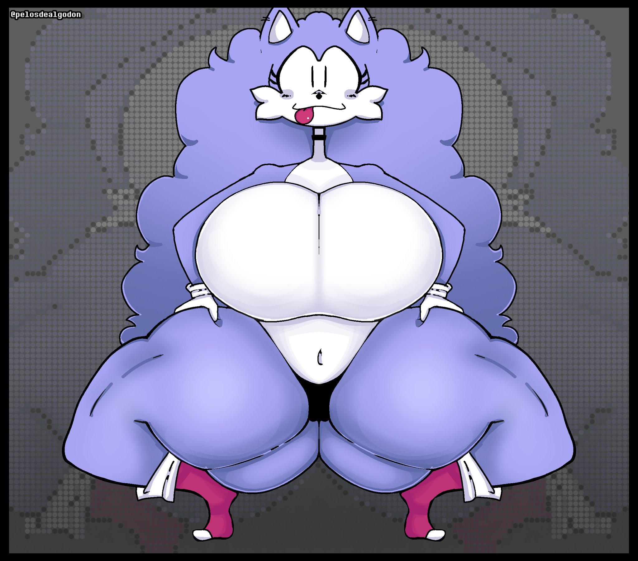 fan character, huge breasts, huge thighs, pelosdealgodon, solo, sonic (series), sonic.exe (series), tagme, thepinkthing, thick thighs, wacky (sonic.exe), wacky the erizo