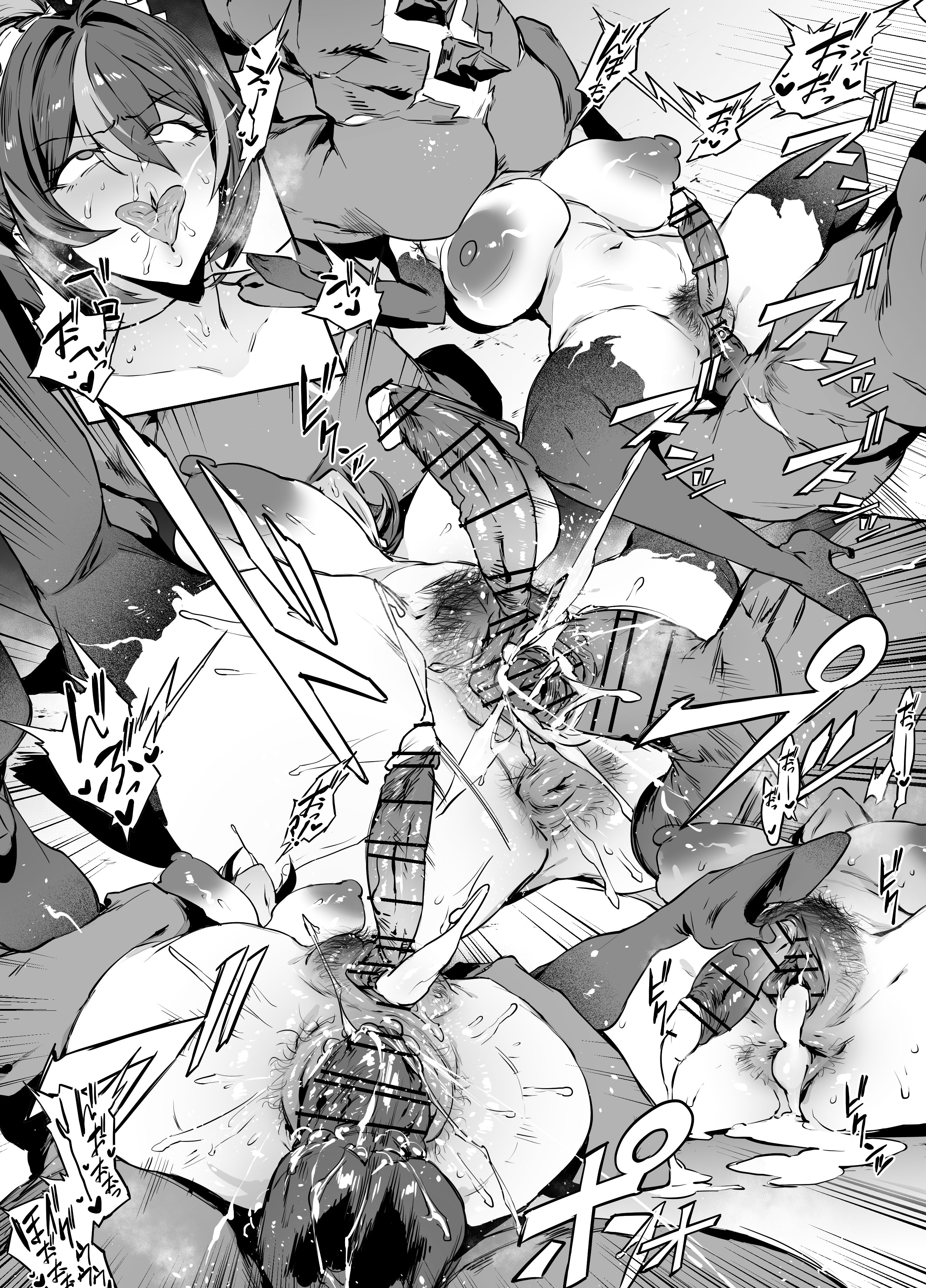 1futa, anus, ass, back, before sex, big breasts, blonde hair, blush, breasts, censor bar, censored, center-flap bangs, collar, comic, cross, cum, cum in pussy, curvy, deep penetration, doggy style, earrings, ethereal (zenless zone zero), fake horns, fanged bangs, fangs, fat mons, female, female orgasm, femsub, futa focus, futa sans balls, futanari, heart, highres, huge breasts, intersex, jewelry, leash, long hair, male, male on futa, monochrome, multiple views, nose blush, orgasm, pasties, plump, pussy, sex, stray pubic hair, thirty 8ght, wing hair ornament, winged hair tie, zenless zone zero, zhu yuan