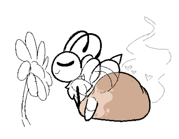 antennae_(anatomy) anthro arthropod bee bug_fables closed_eyes clothed clothing diaper diaper_only excessive_feces fairyfudge feces female flower heart_symbol hymenopteran hyper hyper_feces hyper_soiling insects moonsprout_games neck_tuft plant scat scat sketch smile sniffing soiled_diaper soiling soiling_diaper solo stinger stink_fumes tail topless tuft unclean_diaper used_diaper vi_(bug_fables) wearing_diaper wings