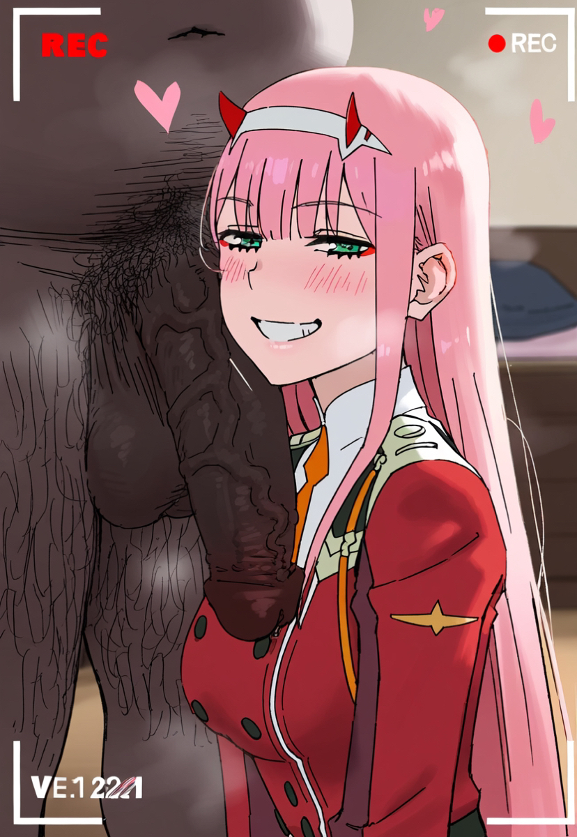 1boy 1boy1girl 1girl ai_generated cheating cheating_girlfriend dark-skinned_male darling_in_the_franxx fat_man female girthy_penis green_eyes grin hairy_male half-closed_eyes heart imminent_fellatio imminent_oral interracial large_penis looking_at_viewer medium_breasts military_uniform netorare penis_worship pink_hair recording sagging_balls sagging_testicles smell straight testicles uniform veiny_penis waroffree worship worshiping zero_two_(darling_in_the_franxx)