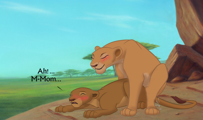 age_difference alorix blush daughter disney feline female feral feral_on_feral fur incest lion mammal mother mother_and_child mother_and_daughter nala parent parent_and_child parent_and_daughter sarafina tan_fur text the_lion_king yuri