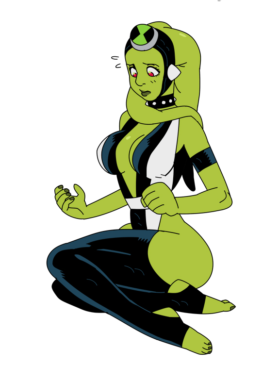 ben_10 ben_tennyson blackshirtboy brown_eyes cartoon_network confusion crossover green_skin harem_girl harem_outfit headwear large_breasts omnitrix slave slave_collar slave_outfit slavegirl twi'lek