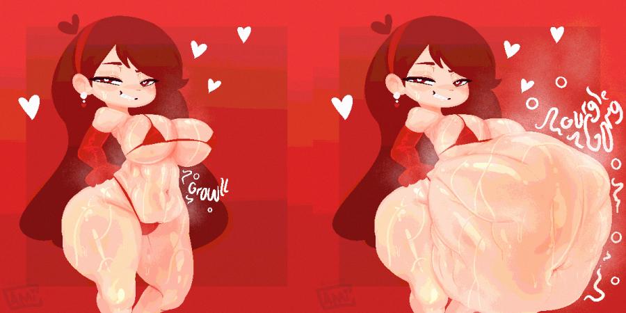 belly, bikini, breasts, cami gz, camigz, digestion, female, flat belly, gravity falls, hyper, hyper belly, mabel pines, skimpy, thick ass, thick thighs, vore, vore belly