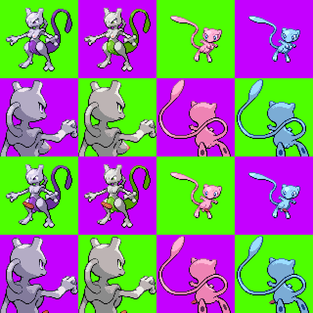 breasts checkered_background dick female green_background legendary_pokémon legendary_pokemon male mew mewtwo multiple_images pixel_art pokemon pokemon_(species) pokezelda3 purple_background shiny_pokemon sprite sprite_edit sprite_sheet