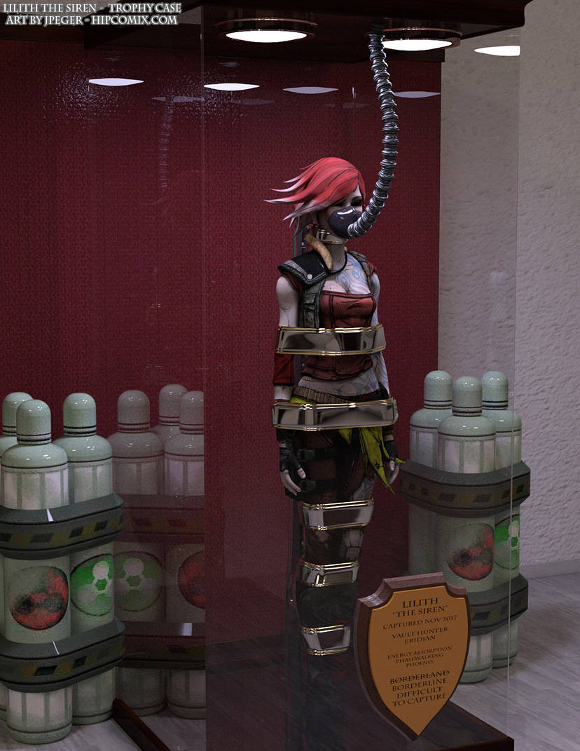 3d borderlands bound bound_arms bound_legs lilith_(borderlands) thejpeger trophy_case