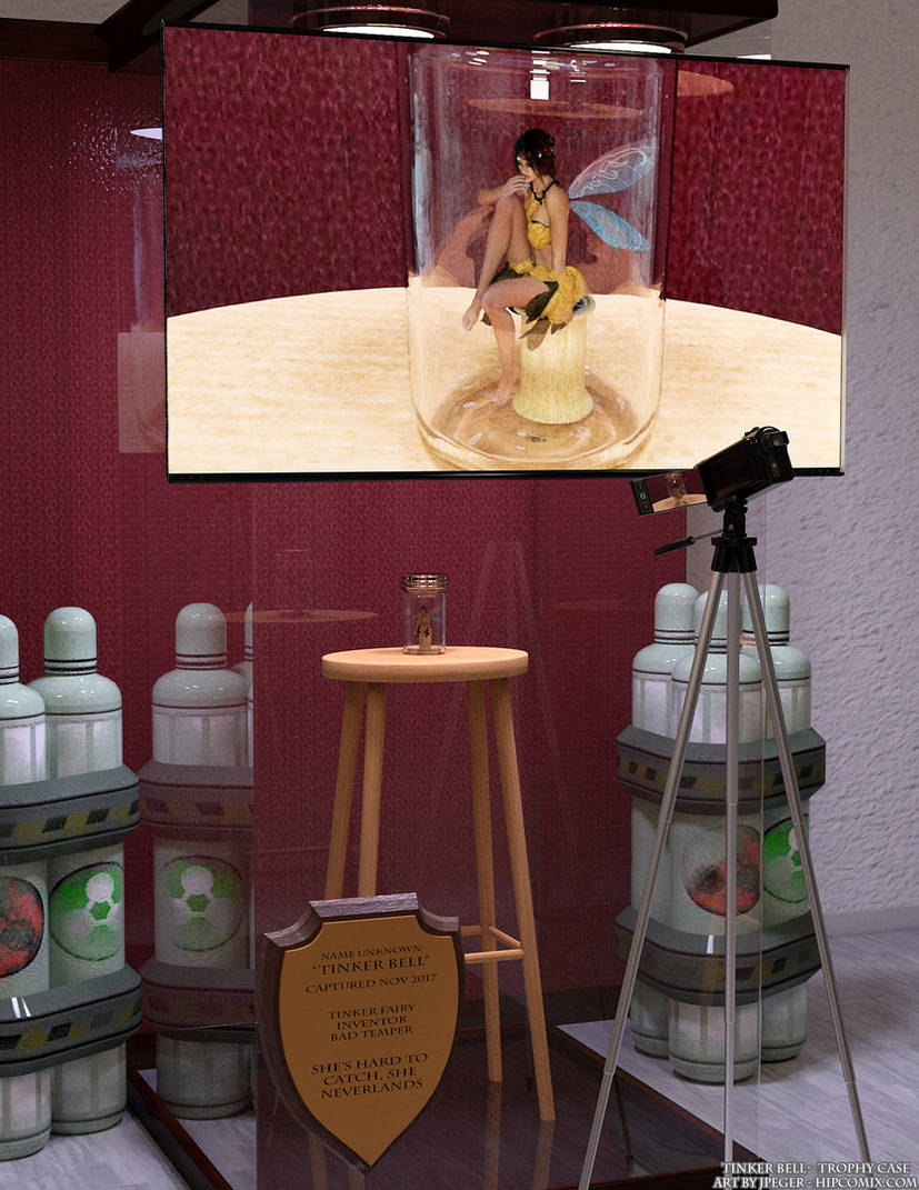 camera fairy fairy_wings glass_jar minigirl thejpeger tinker_bell trophy_case wings