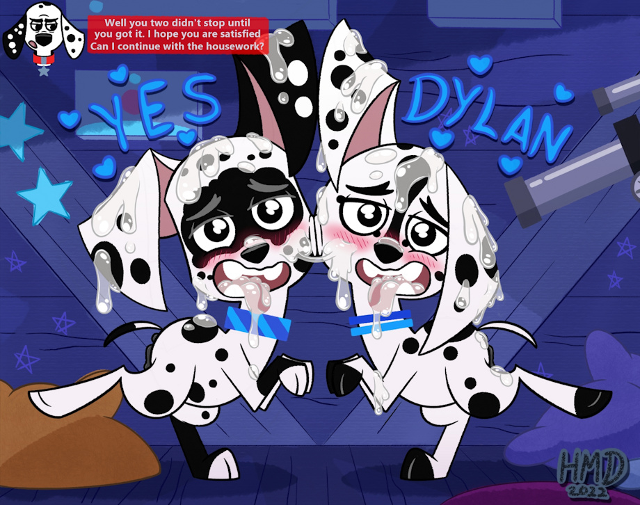 101_dalmatian_street 101_dalmatians 1boy2girls 2022 after_sex animal_anus animal_genitalia animal_pussy anus artist_name black_anus black_body black_fur black_pussy black_spots blue_collar blush blushing_at_viewer brother brother_and_sister canid canine canine_anus canine_genitalia canine_pussy canine_vagina canis collar complex_background cub cum cum_everywhere cum_on_body cum_on_face dalmatian dee_dee_(101_dalmatians) dialogue digital_drawing_(artwork) digital_media_(artwork) disney dizzy_(101_dalmatians) dog_collar domestic_canine domestic_dog duo duo_female duo_focus dylan_(101_dalmatians) english_dialogue english_text fangs female female/female female_canine female_cub female_dog female_feral female_focus feral feral_female feral_focus feral_male feral_only genitalia hi_res highres hmdkoba incest inkbunny large_ears leg_raise looking_at_viewer male male_canine male_dog male_feral messy messy_cum open_mouth open_smile paws pose posing posing_for_the_viewer puppy pussy raised_leg red_collar sisters smile smiling smiling_at_viewer spots spotted_body spotted_fur tail text tongue tongue_out vagina white_body white_fur white_spots young younger_female younger_sister