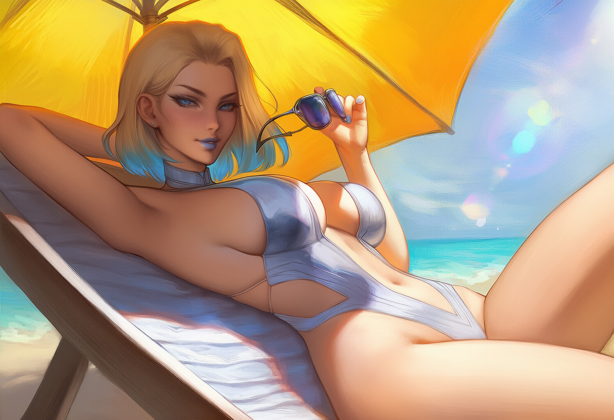 blonde female, blonde hair, blue eyes, breasts, emma frost, emma frost (marvel rivals), female, female only, large breasts, marvel, marvel comics, marvel rivals, selethahartz, swimsuit, x-men