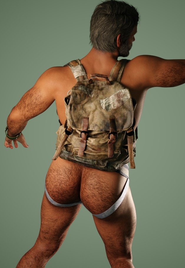 1boy, 1male, ass, beard, behind view, boxer briefs, brief, butt hair, daddy, dilf, fleshlight, gay, hairy, hairy anus, hairy armpits, hairy arms, hairy ass, hairy chest, hairy legs, hairy male, handsome, handsome man, happy trail, jockstrap, joel miller, kazuworks, male, male focus, male nipples, male only, male pov, masculine, masculine male, naked, navel, navel hair, nipples, no sound, older male, pantless, partially clothed, partially naked, render, rendered, sexy, shirtless, skinny, solo, solo focus, solo male, speed, tagme, the last of us, wristwatch