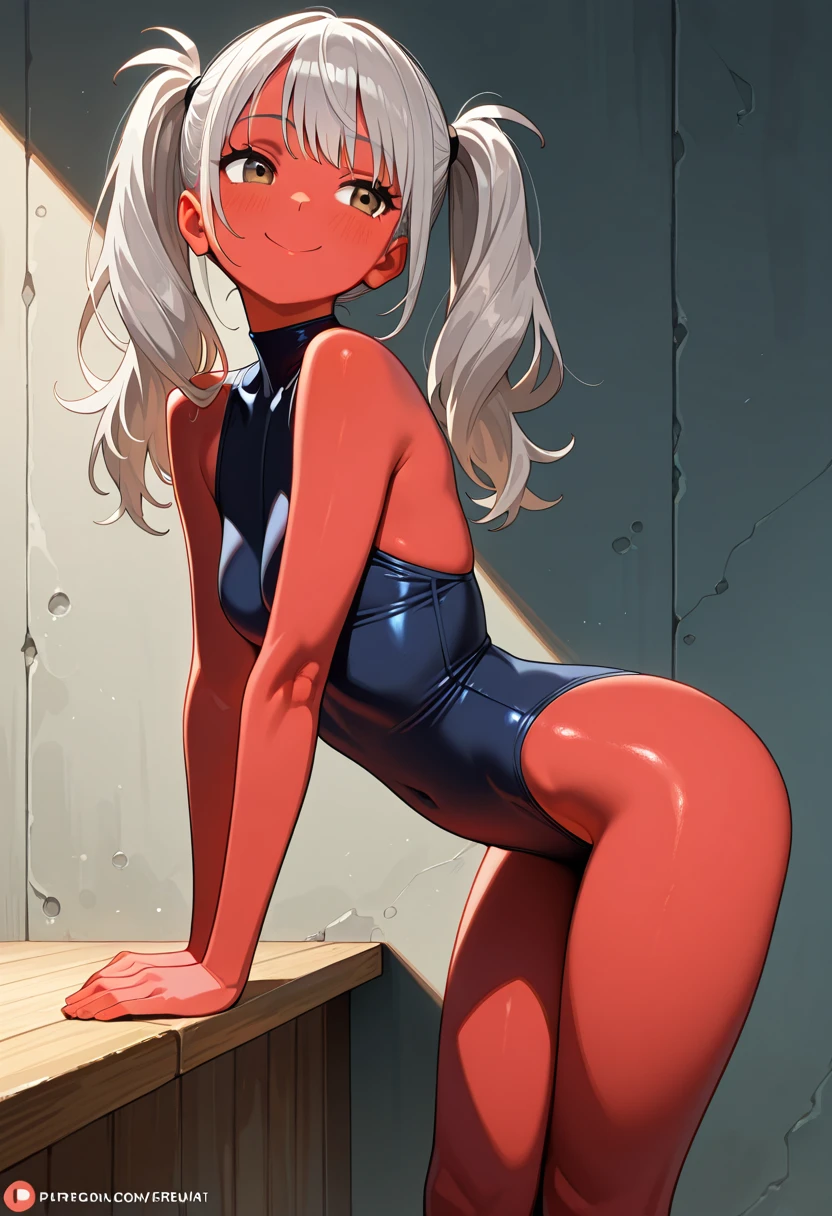 1girl1futa 1girls ai_generated back_view chile chilean chirritox computer condom dick discord female grey_hair hispanic hispanic_virtual_youtuber hispanic_youtuber indie_virtual_youtuber indie_vtuber l latino long_hair masturbation nude nude_female panties red_body red_skin server streamer streamers twintails twitch twitching vtuber vtuber_persona vtuberfanart youtube youtuber, youtuber_girl youtubers