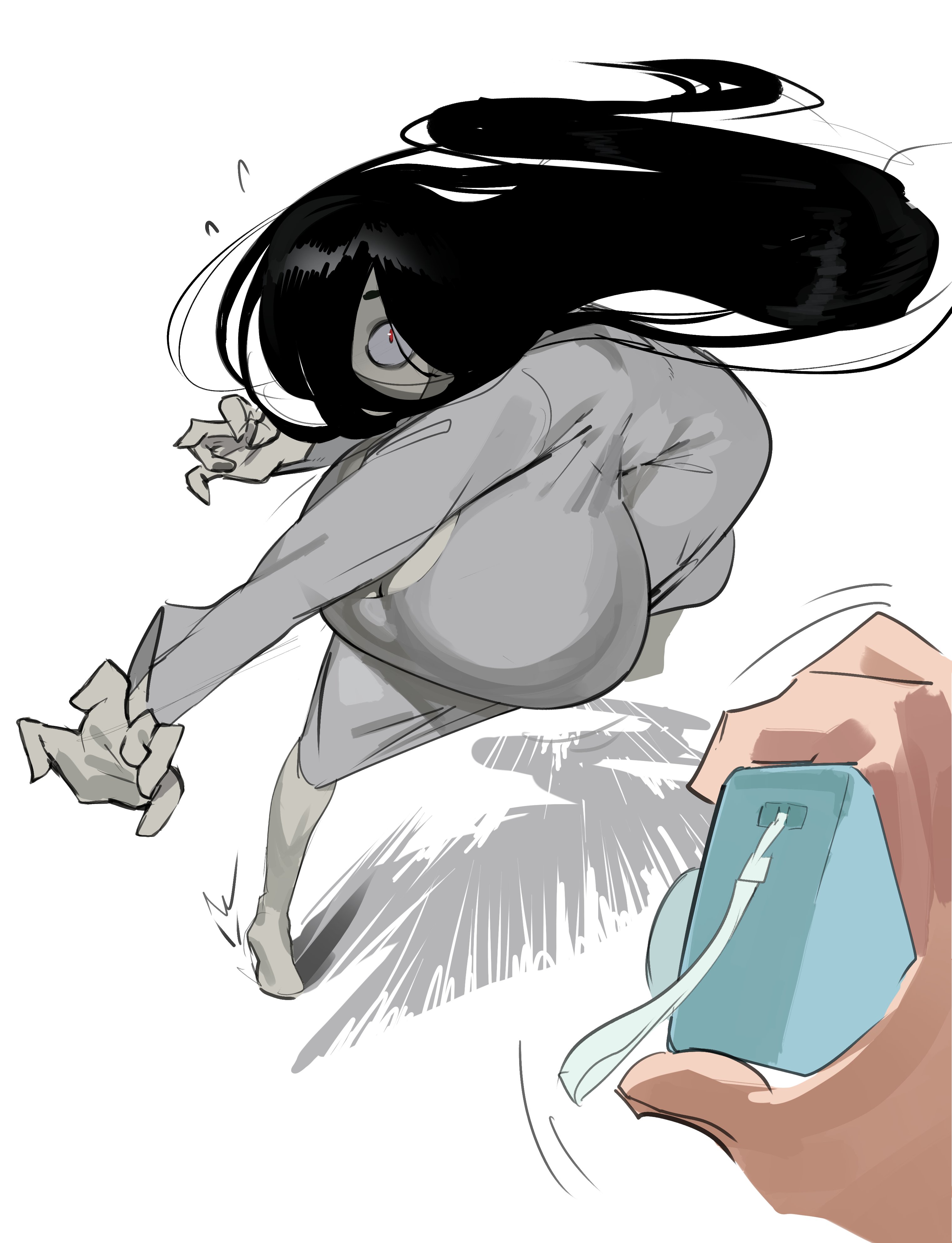 1girls, black hair, booruguru, breasts, female, ghost girl, huge breasts, tagme, the ring, yamamura sadako