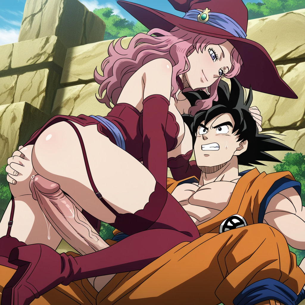 ai_generated ass ass_grab ass_job before_sex biceps big_pecs big_penis black_clover cowgirl cowgirl_position dilf dragon_ball dragon_ball_super dragon_ball_z erect_penis erection excited goku groping groping_ass horny_female horny_male hug huge_cock hunk long_penis looking_at_another lying_down muscular_male on_top open_clothes outside penis_out precum sexy sexy_pose son_goku thighhighs vanessa_enoteca veiny_penis