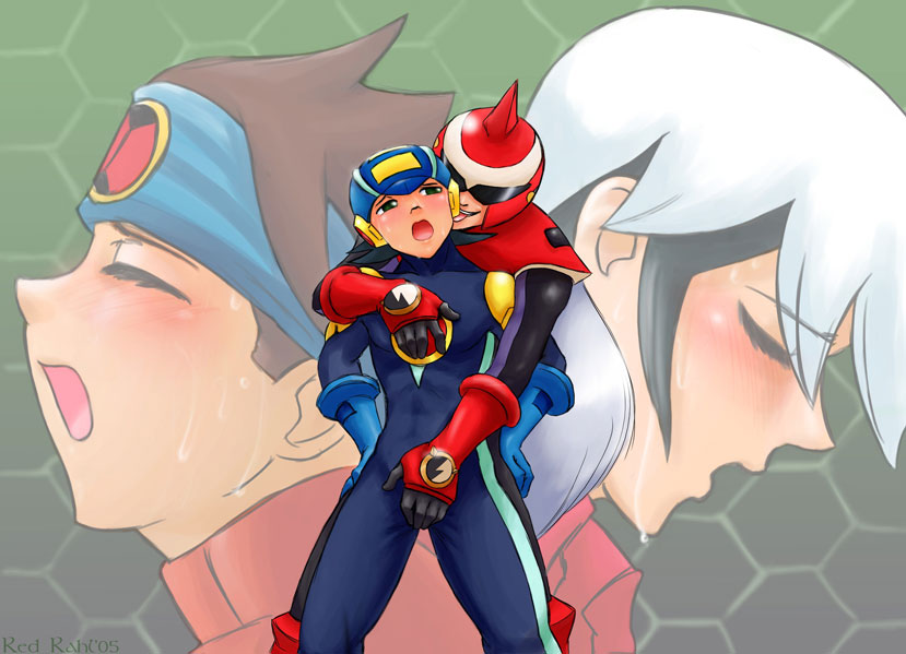 2005 2boys blues.exe bodysuit eugene_chaud gay grope groping hikari_netto ijuuin_enzan lan_hikari male male_only mega_man mega_man_battle_network megaman.exe multiple_boys protoman.exe red_rahl rockman rockman_exe rockman_exe_(character) yaoi