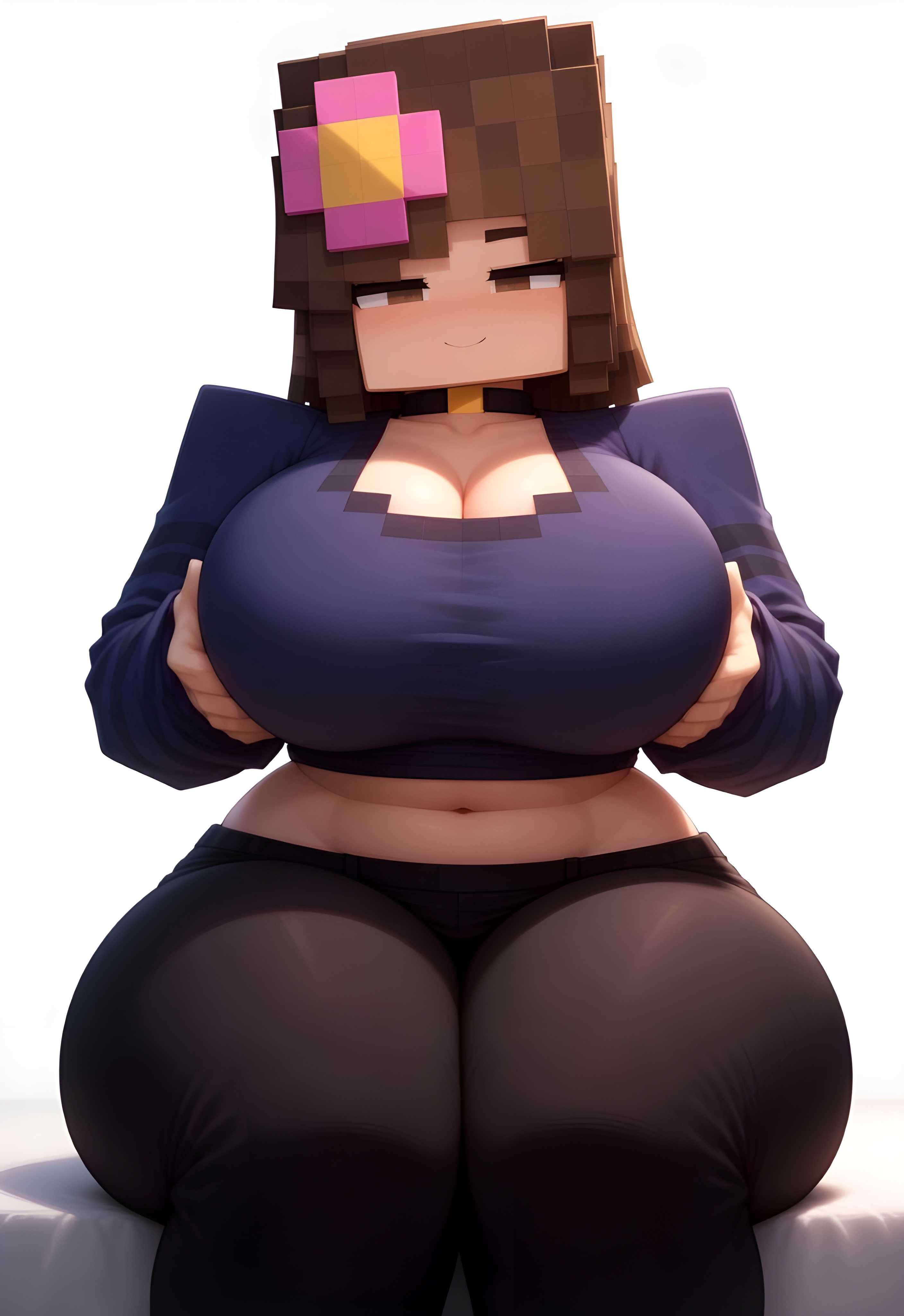 1girls, ai generated, big ass, big breasts, big butt, blush, brasil louco, breasts, bubble ass, bubble butt, chubby, chubby female, clothed, clothed female, curvaceous, curvy, curvy body, curvy female, curvy figure, female, female focus, female human, female only, front view, full body, full clothed, fully clothed, human female, human only, jenny belle (slipperyt), large ass, looking at viewer, mature, mature female, mature milf, mature woman, milf, milf body, minecraft, navel, presenting, seducing, seducing viewer, seductive, seductive look, seductive pose, seductive smile, sexy, sexy body, sexy pose, simple background, solo, solo female, solo focus, thick, thick ass, thick body, thick butt, thick legs, thick thighs, voluptuous, voluptuous female, white background