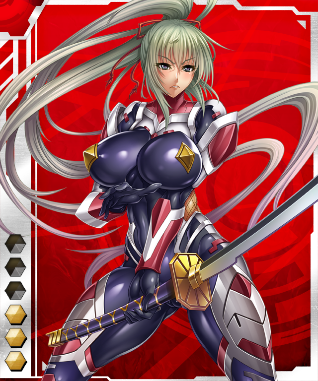 10s 2d angry armored_boots asagiri bangs black_bodysuit blue_eyes female fuuka_suou lilith-soft tagme taimanin_(series) taimanin_asagi_battle_arena taimanin_asagi_battle_arena_all_card_gallery