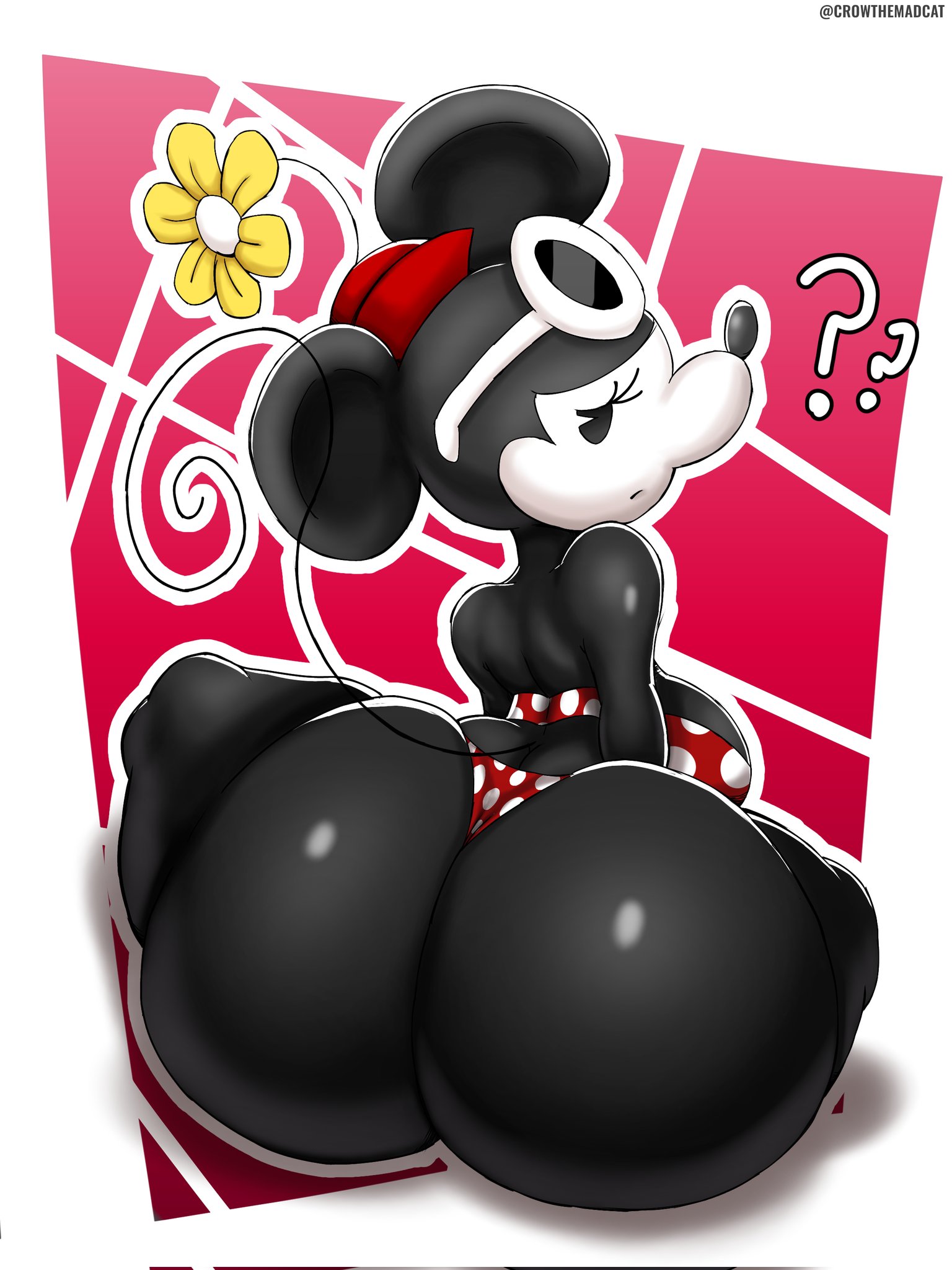 anthro, ass, big ass, big butt, bubble ass, bubble butt, disney, huge ass, minnie mouse, mouse, murid, rodent, thedeathcrow05
