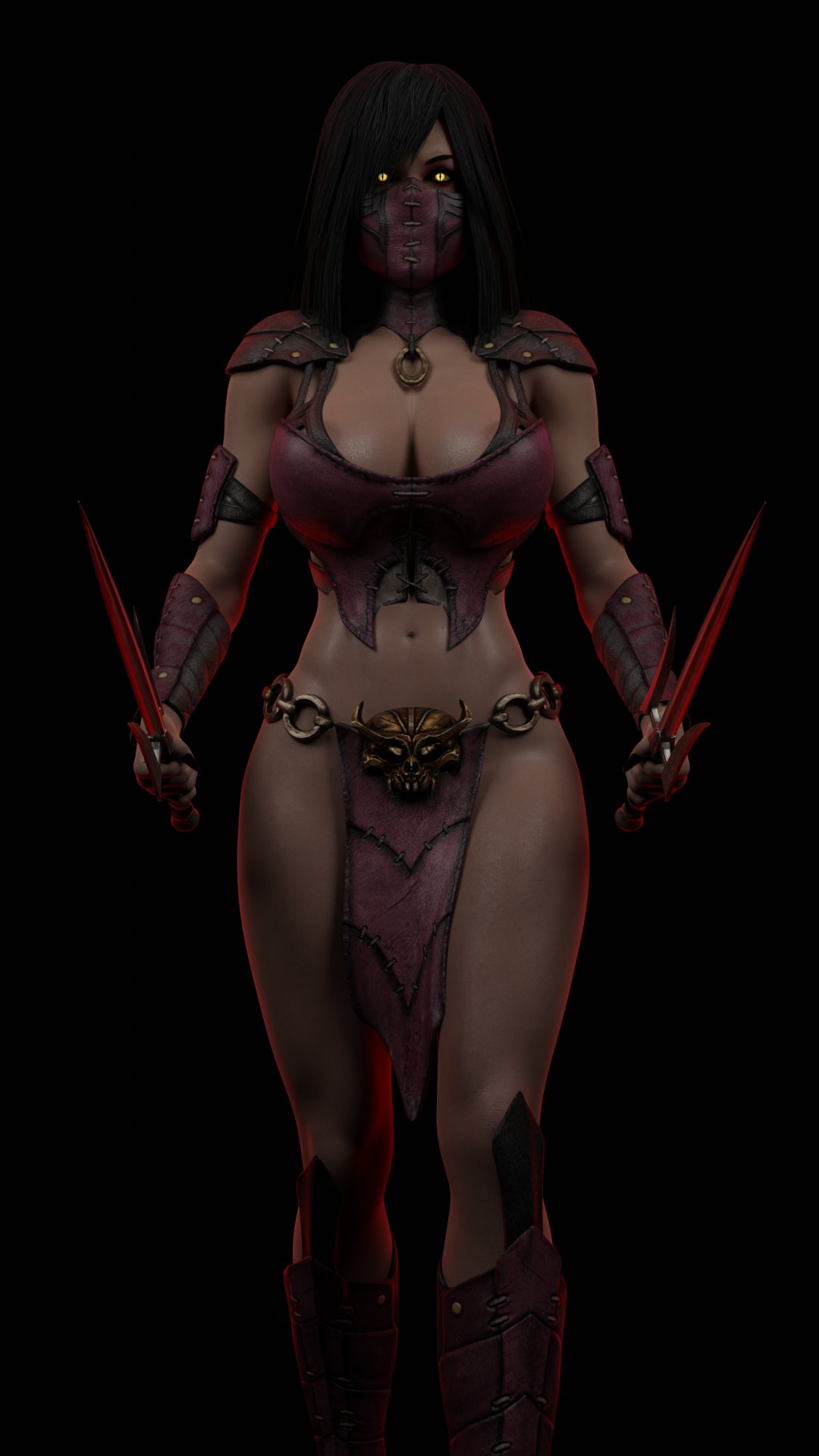 1girls, 3d, abs, ass, big ass, big breasts, breasts, burningastral, female, female only, fit, fit female, mature female, mileena, milf, mortal kombat, mortal kombat x, muscular, muscular female, netherrealm studios, solo, solo focus, straight hair, tagme, thick thighs, wide hips