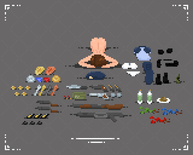 bowing bowing_down clothes dogeza female female_focus female_only jill_valentine kh-sprite naked naked_dogeza naked_female pixel_art resident_evil