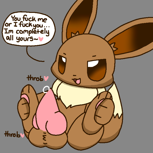 2024 animal_genitalia brown_eyes brown_fur canine_penis eevee eeveelution english_text feral fur generation_1_pokemon grey_background heart komatosse long_ears open_legs penis pezi plain_background pokémon_(species) pokemon pokemon_rgby precum precum_bubble presenting self_upload simple_background text text_bubble throbbing_penis white_fur