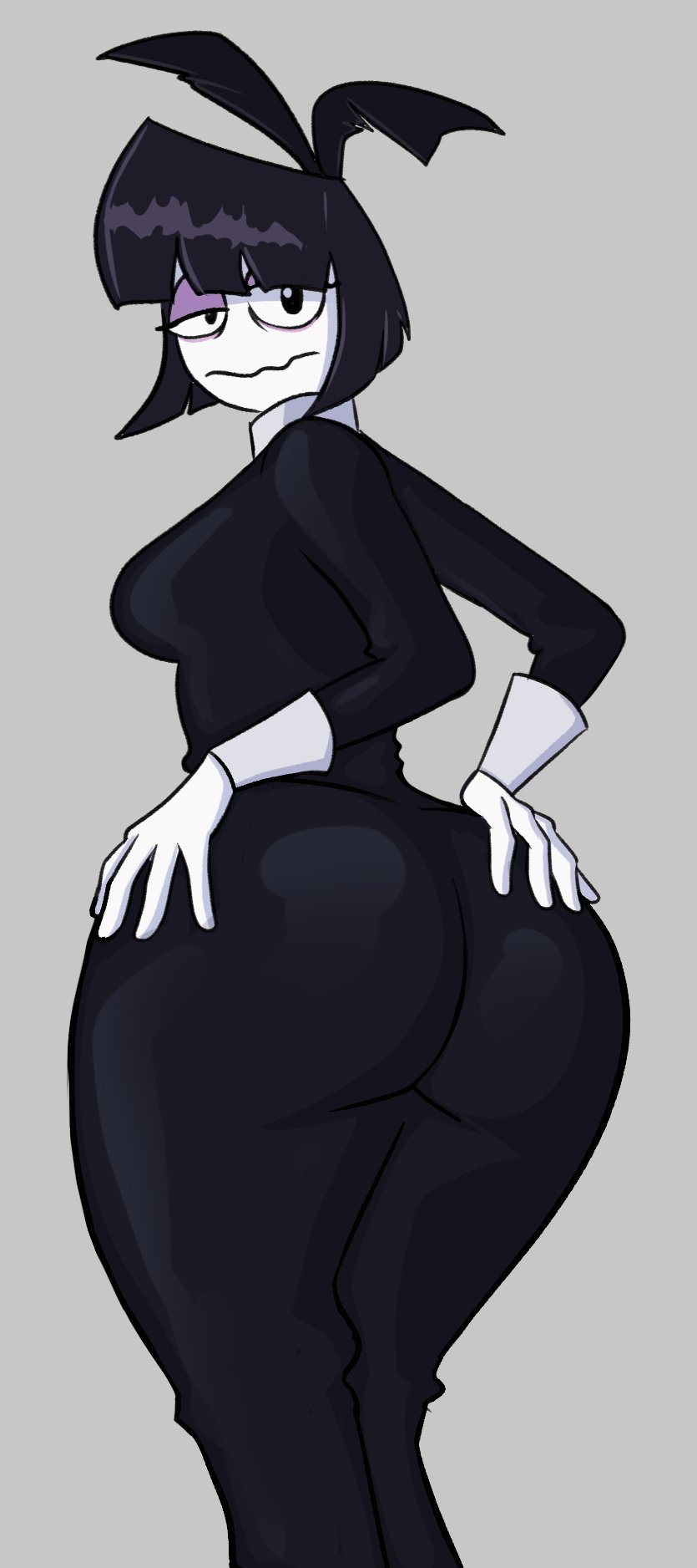 adult_swim big_ass creepy_susie goth goth_girl hands_on_hips looking_back pose presenting_hindquarters the_oblongs wide_hips