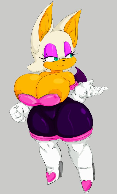 1girls areolae big_breasts breasts clothing female furry huge_breasts joe_nutz rouge_the_bat sega sonic_(series) sonic_the_hedgehog_(series) thick_thighs thin_waist wide_hips