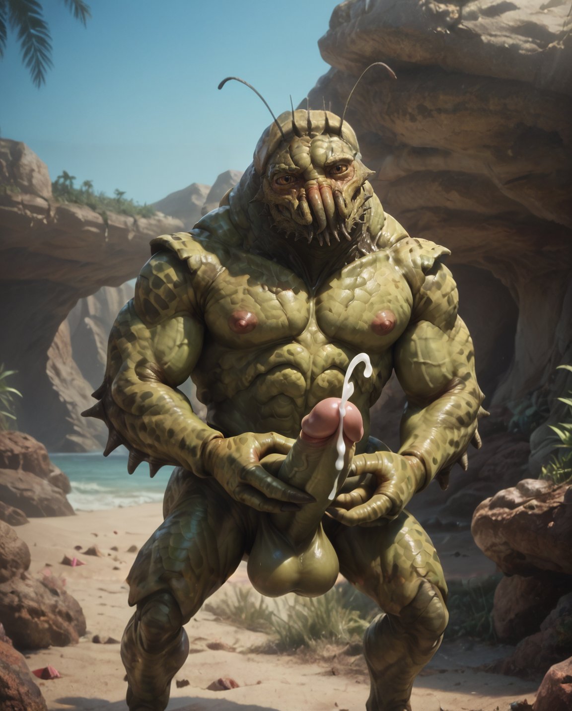 abs ai_generated alien balls bara big_balls big_muscles big_nipples big_pecs big_penis booster_rex cum cum_drip cum_on_body cum_on_penis cumshot district_9 ejaculation erect_nipples erection gay green_body huge_balls huge_cock huge_muscles huge_nipples huge_pecs humanoid hunk insects male male_only masturbation muscular muscular_humanoid muscular_male navel nipples nude orgasm pecs penis prawn_(district_9) solo water