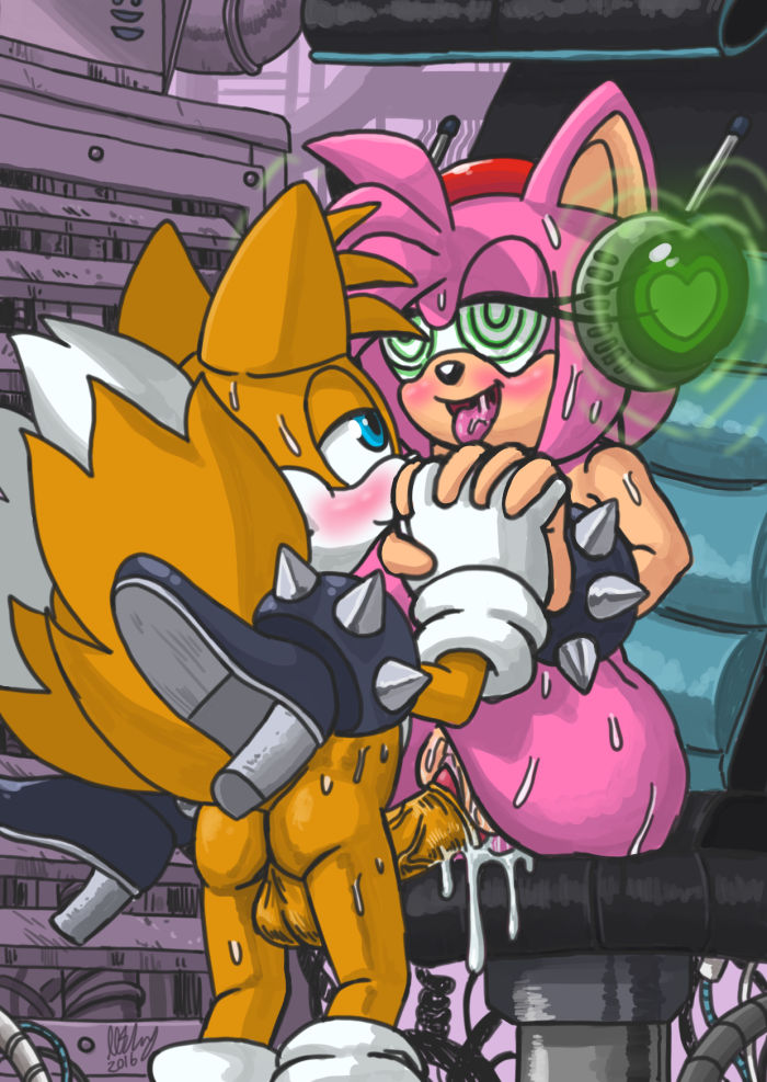 amy_rose balls breasts cum cum_in_pussy cum_in_pussy cum_inside female fox hedgehog hypnosis male mind_control nipple omegazuel penis pussy sonic_(series) tails vaginal_penetration