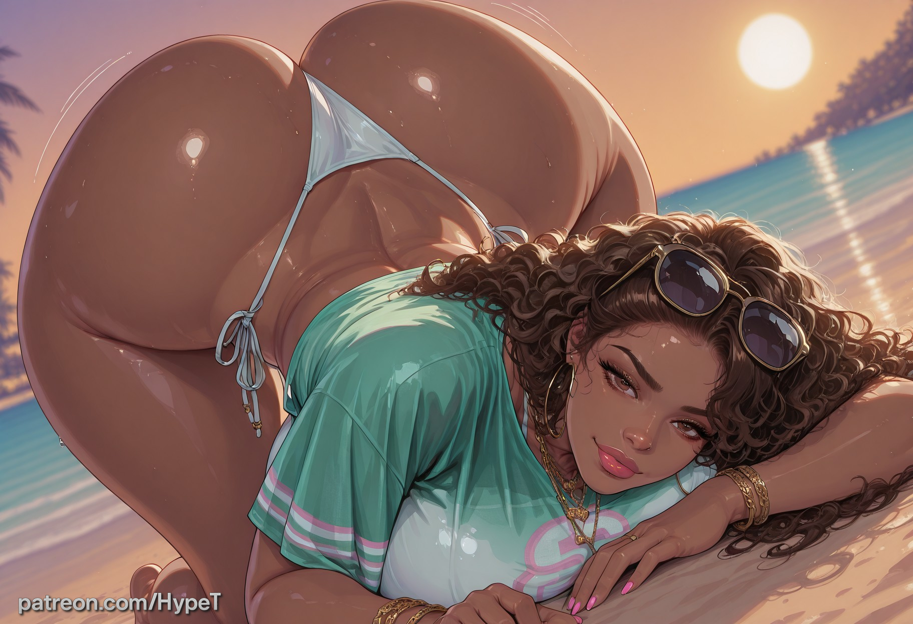1girl, ai generated, alternate version at source, big ass, big breasts, big butt, big hips, breasts, child bearing hips, curvy, curvy body, curvy female, curvy figure, grand theft auto vi, gta vi cover girl, hips wider than shoulders, huge ass, huge breasts, hypet, jack-o pose, shiny, shiny skin, steam, steaming body, tagme, thick, thick ass, thick hips, thick legs, thick thighs, thighs, wide hips
