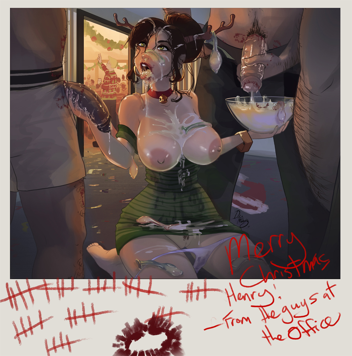 3boys, breasts, bukkake, clothing, condom, cum, cum on breasts, cum on clothes, cum on face, cum on hair, cum on thighs, duplicate, facial, female, gokkun, handjob, large breasts, male, nipples, panties, penis, pubic hair, sweet sarah's sweetest adventures, tanline, thedirtymonkey, used condom, veronica sweet