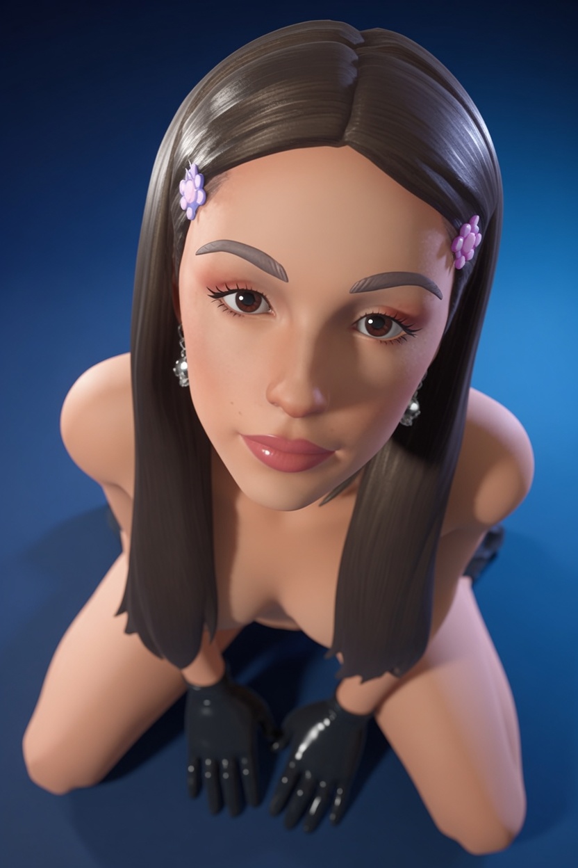 ai assisted, celebrity, fortnite, fortnite: battle royale, kneeling, nude cover, olivia rodrigo, pov, solo female