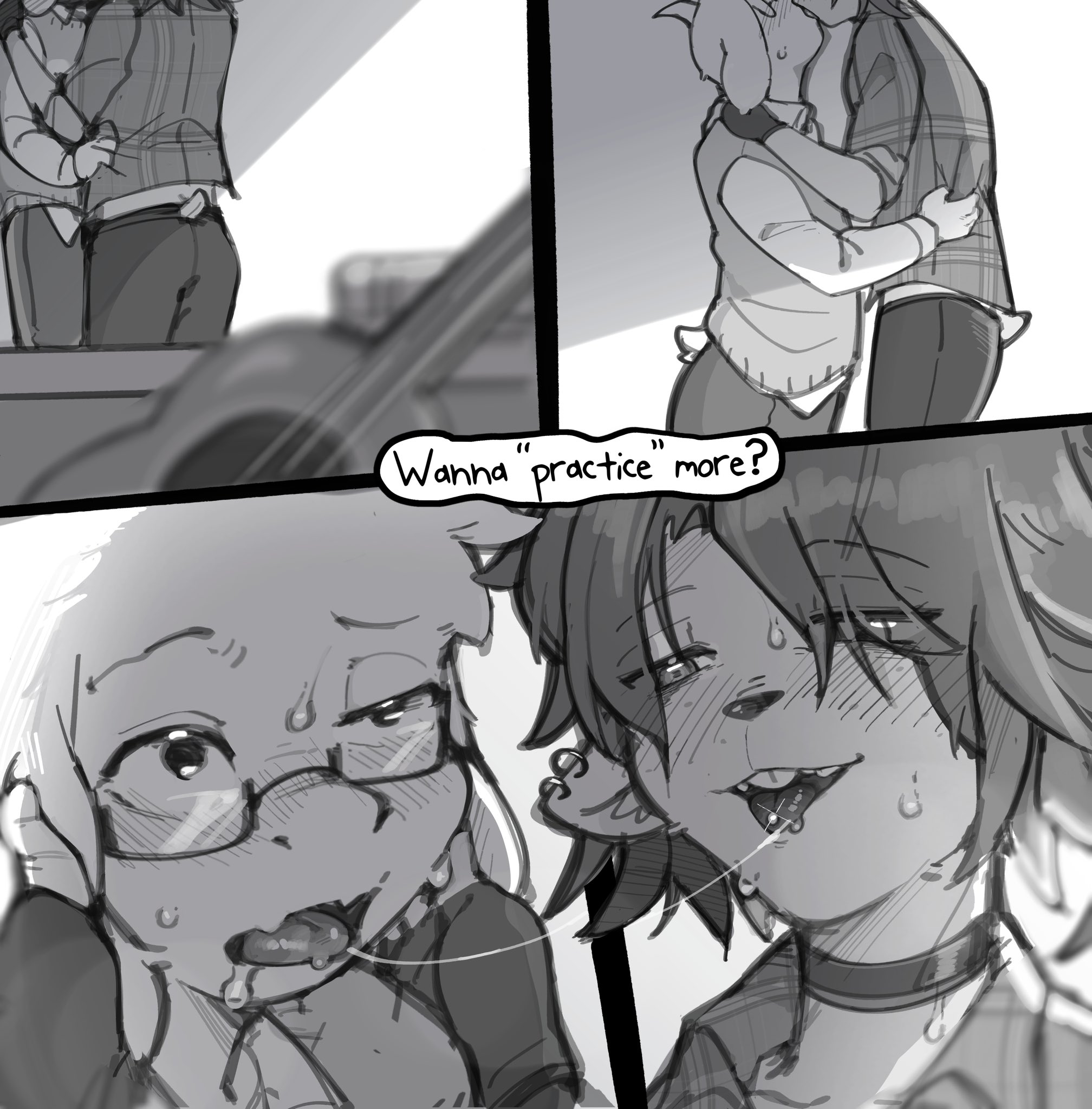 2026, asriel dreemurr, collar, deltarune, deltarune chapter 5, dess holiday, earrings, glasses, kissing, making out, neck collar, piercing, punk, saliva trail, straight, tagme, taller female, tomboy, tongue piercing