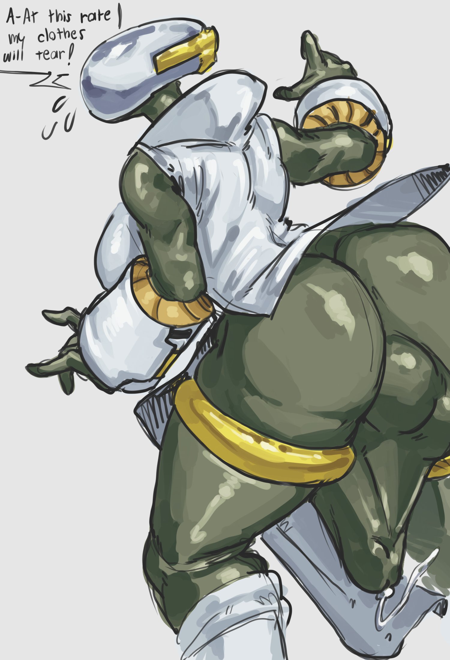 1dickgirl, 1futa, 2026, absurdly large cock, artificer (risk of rain), ass, big ass, big breasts, breasts, clothed, dialogue, fasstart, floating, futanari, helmet, hi res, penis, precum, precum drip, risk of rain, risk of rain 2, see-through, see-through clothing, sideboob, thick thighs, thighs, white clothing